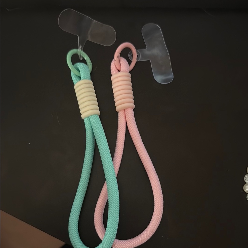 Mint and Pink Rope for phone